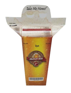 Beer Hoppers - 2 Pint Carry-Out Carton with HANDLE!